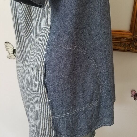 Love tree multi color and texture chambray tunic - Picture 6 of 7